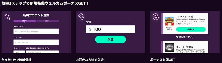 カジノミー ボーナスの貰い方