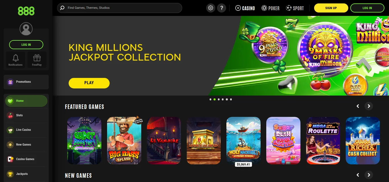 jp.888casino.comを日本のIPアドレスから開くと表示される英語の888casino.com