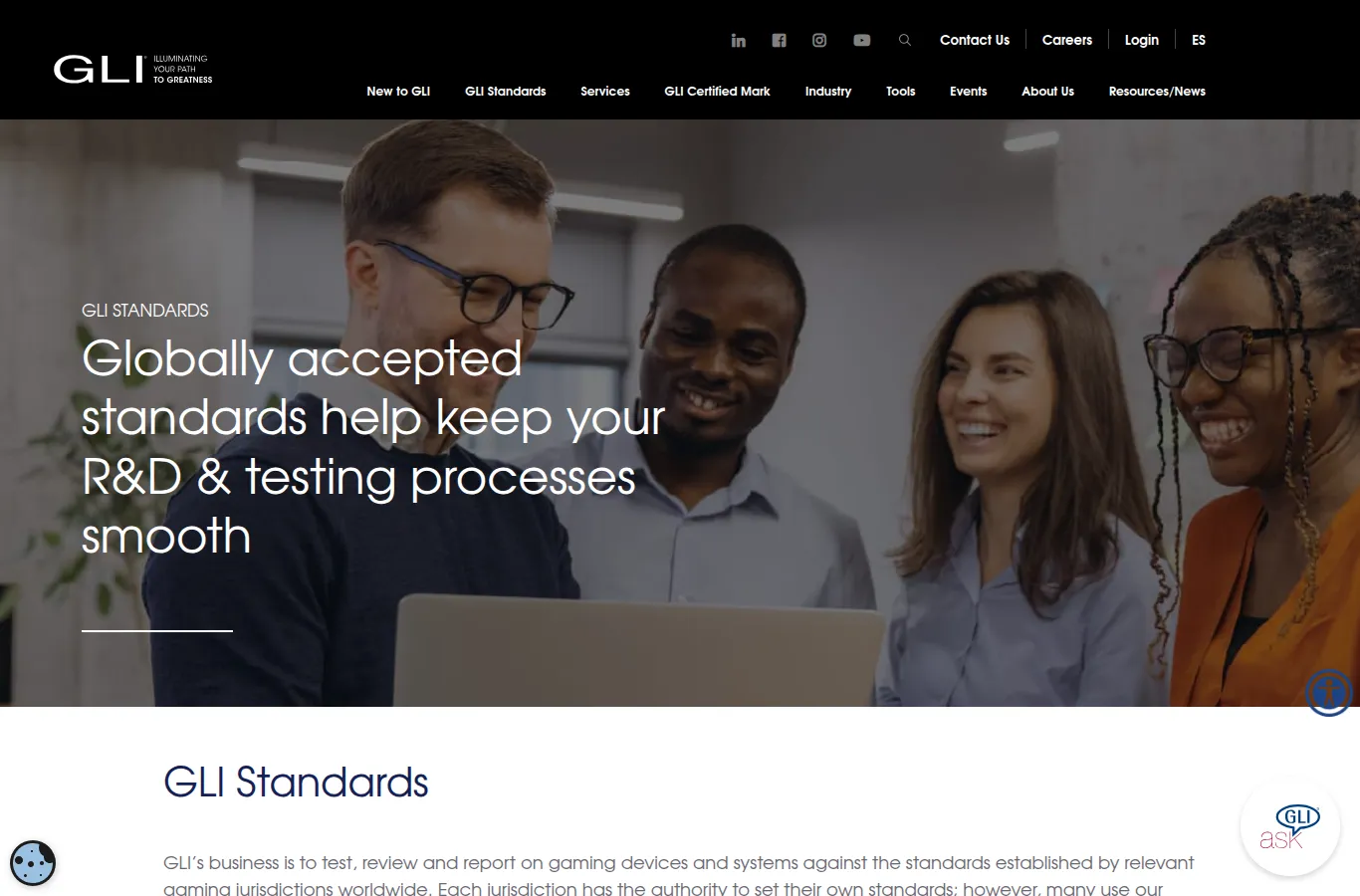 GLI公式サイト「GLI Standards」：ゲーム機器とシステムの検査基準（GLI-11、GLI-19、GLI-29など）を公開